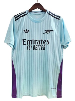 Arsenal pre-match training jersey soccer uniform men's skyblue football kit tops sport shirt 2024-2025